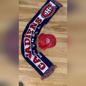 Hockey "Montreal Canadiens" scarf and cap